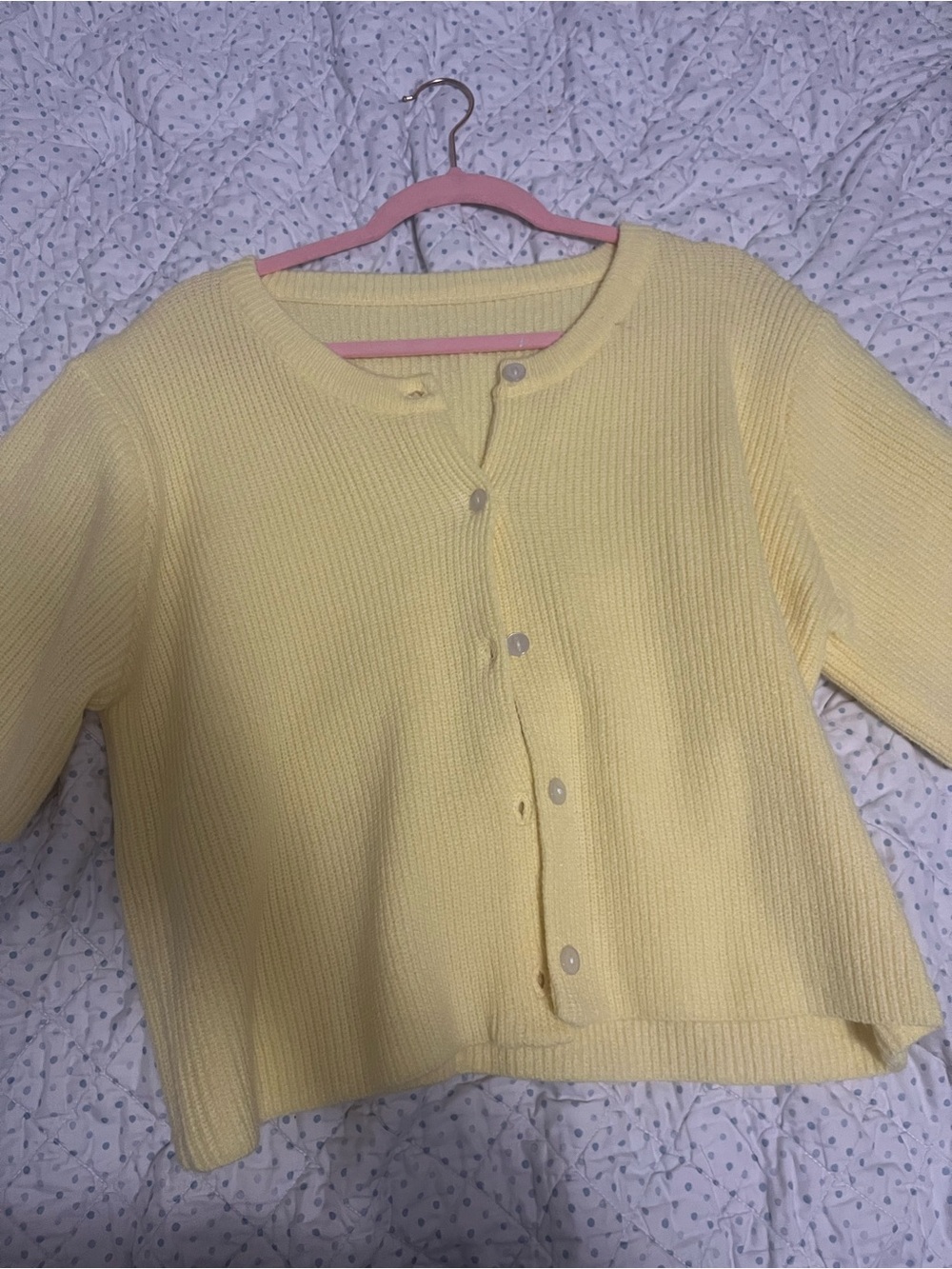Yellow cardigan top